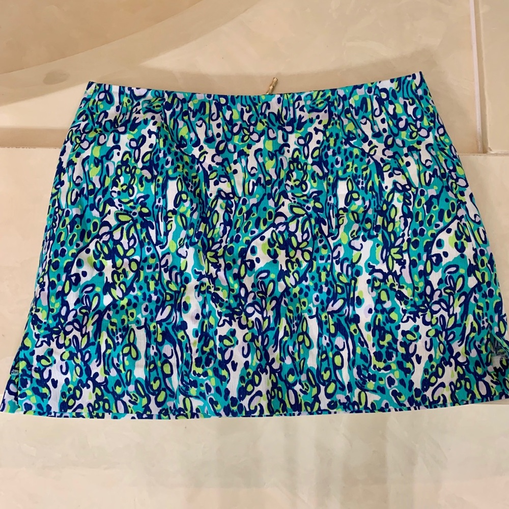 Lilly Pulitzer pattern mini skirt